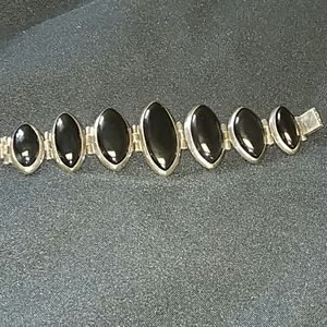 Handmade Bracelet Sterling and black onyx